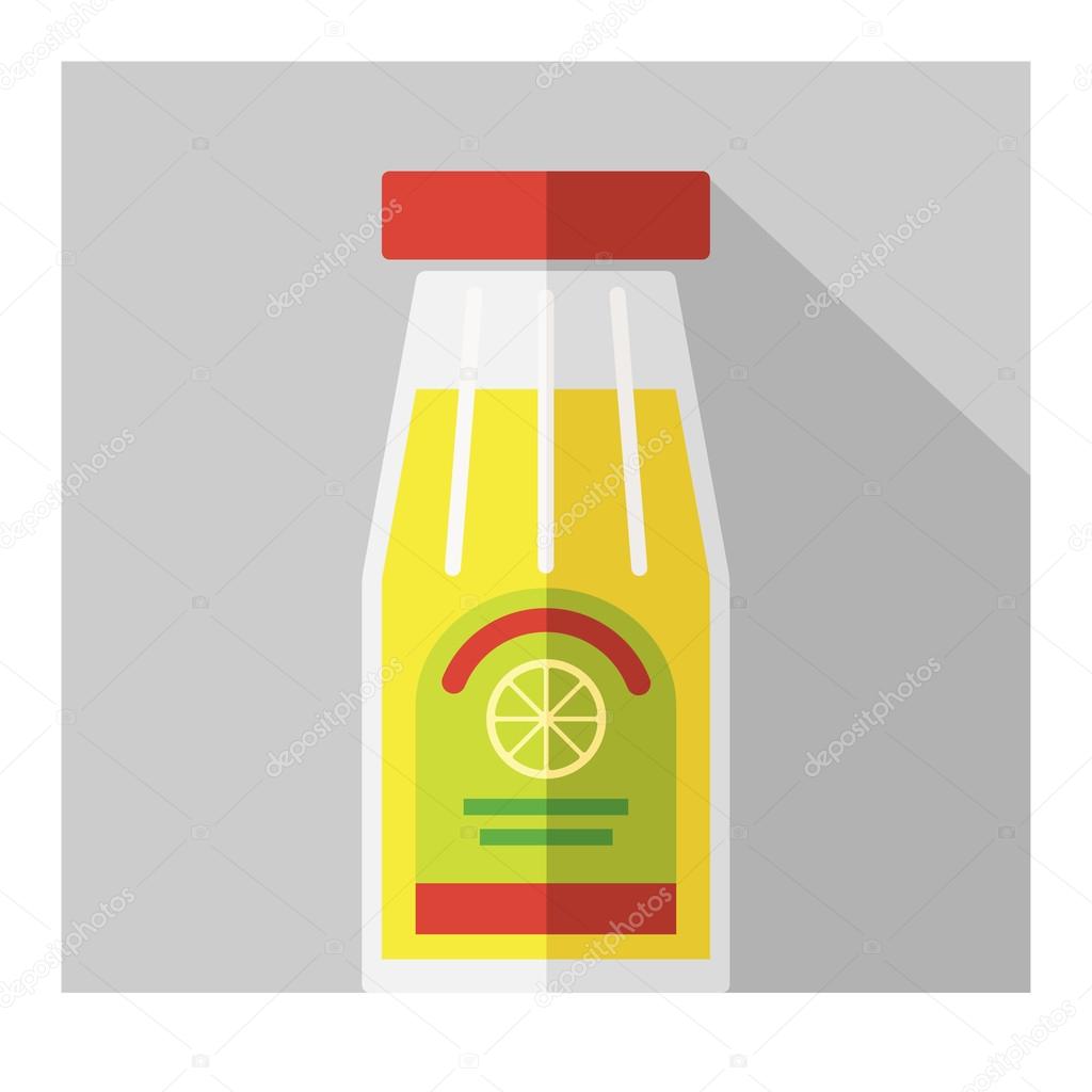 Vector color flat bottle template