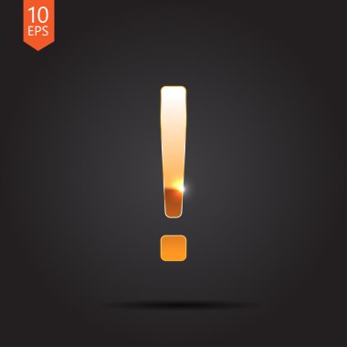 vektör ünlem işareti simgesi. eps10