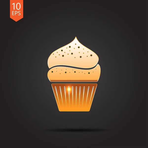 Vector cupcake icon. Eps10 — Stock Vector