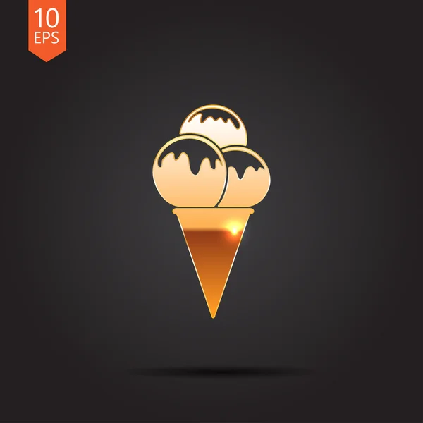 Vector ice-cream icon. Eps10 — Stock Vector