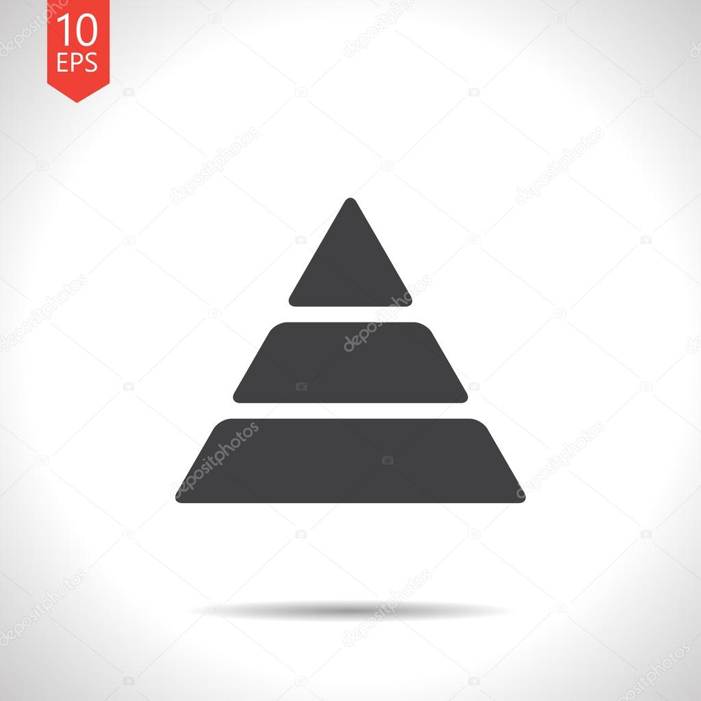 Vector pyramid icon. Eps10