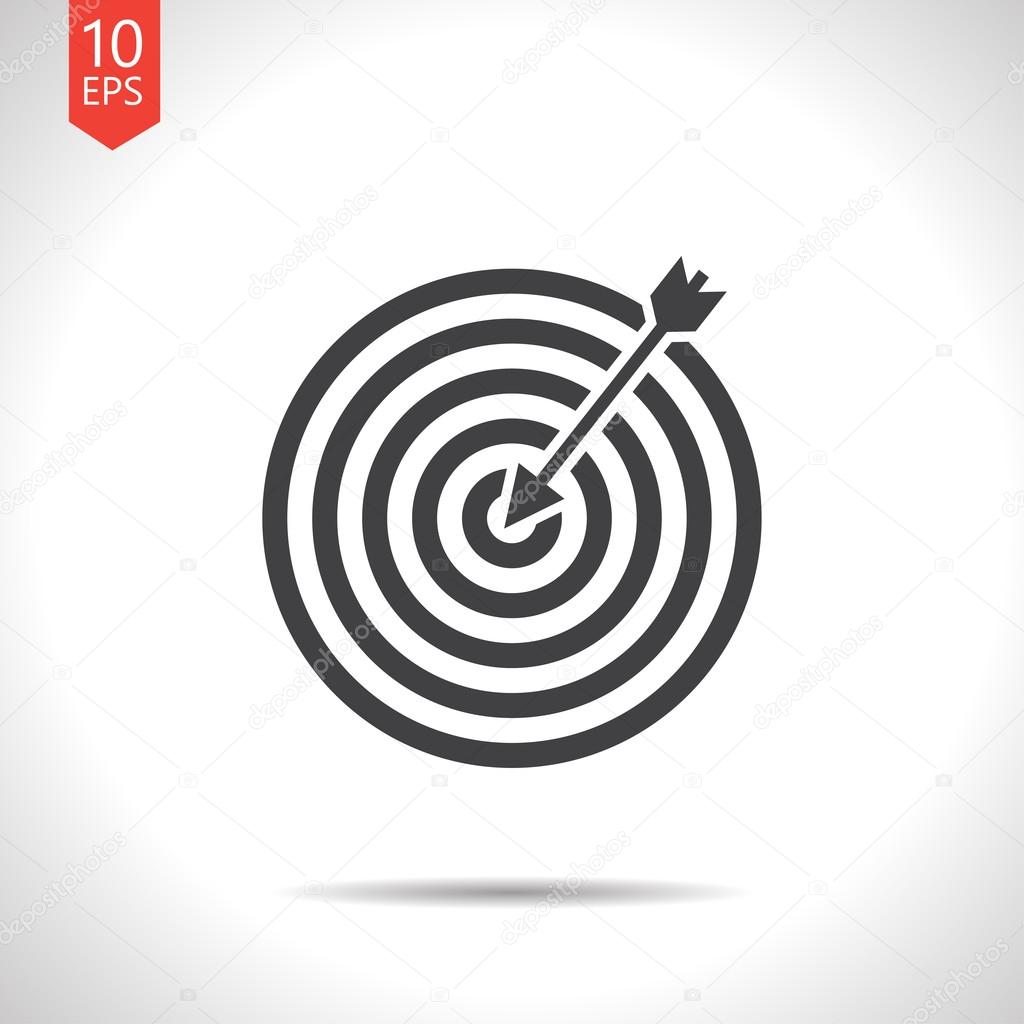 Vector target with dart icon. Eps10