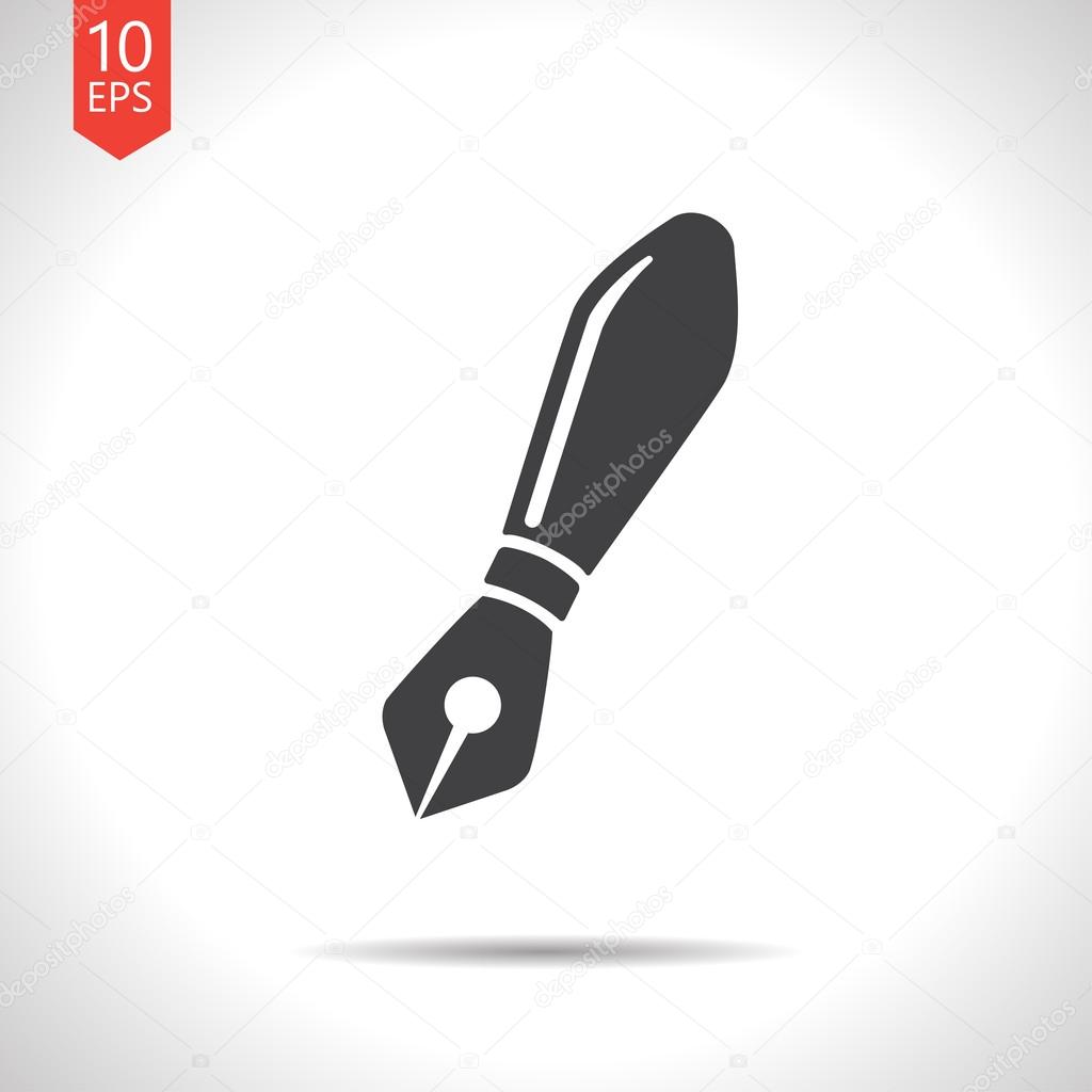 Vector fountain pen icon. Eps10