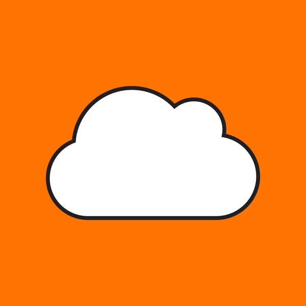 Icona nuvola piatta — Vettoriale Stock
