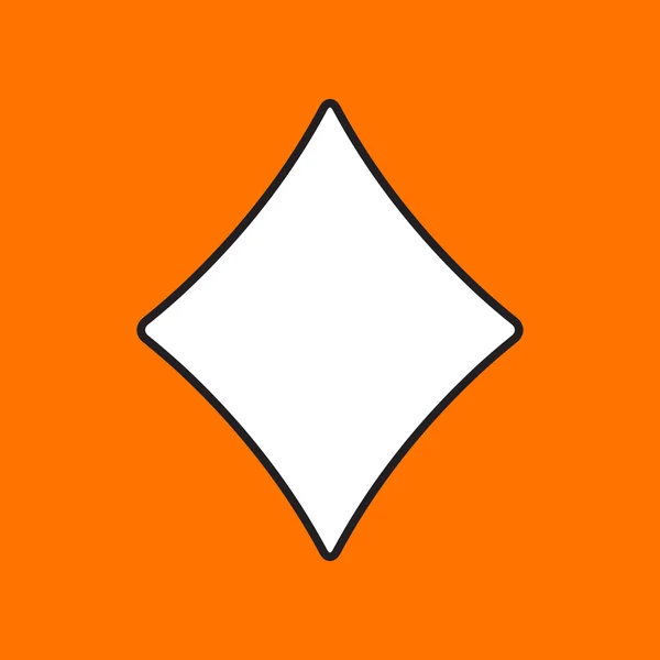 Platt spelet rhombus ikonen — Stock vektor