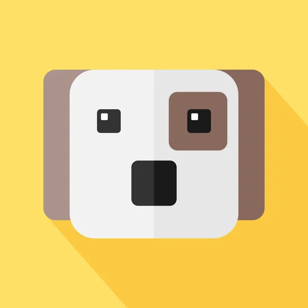 Icono perro cuadrado — Vector de stock