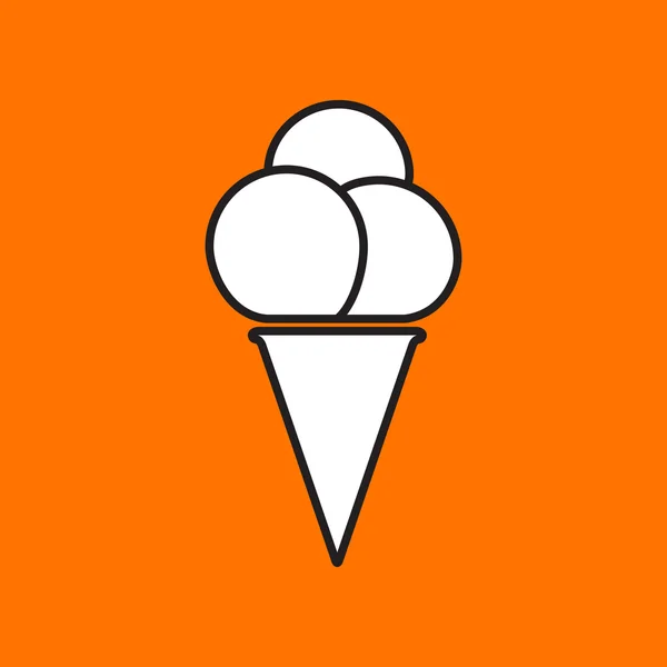 平冰淇淋图标 — 图库矢量图片