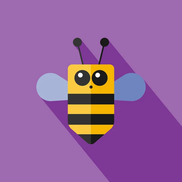 Platte Bee pictogram — Stockvector