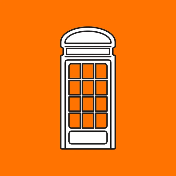 Icona della cabina telefonica britannica — Vettoriale Stock
