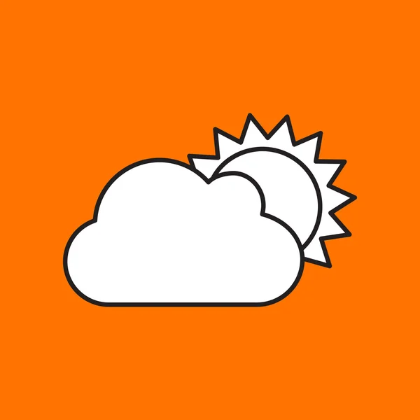 Icona nuvolosità piatta — Vettoriale Stock