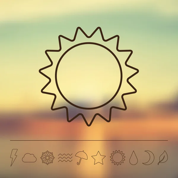 Набір піктограм плоского сонця і погоди — стоковий вектор
