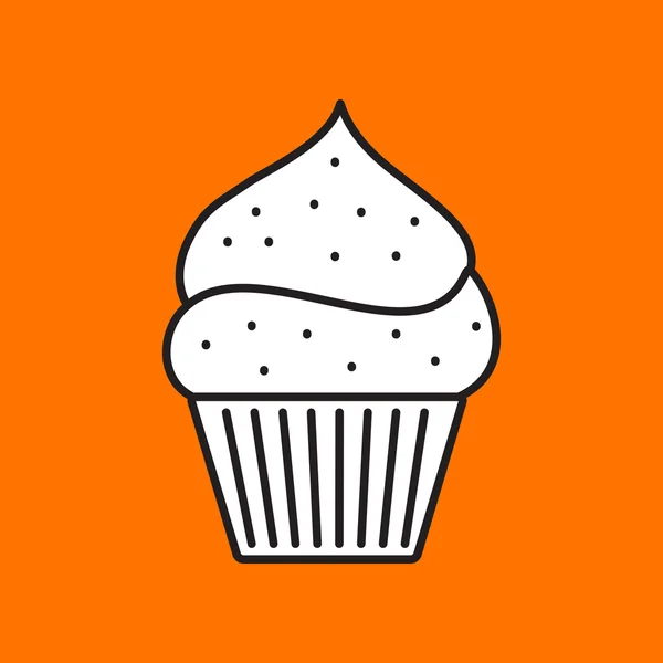 Düz cupcake simgesi — Stok Vektör