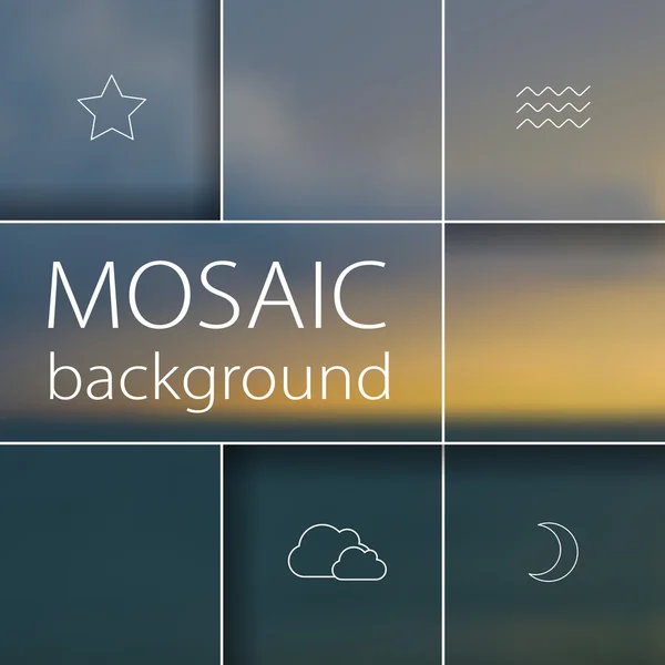 Mosaico fondo borroso — Vector de stock