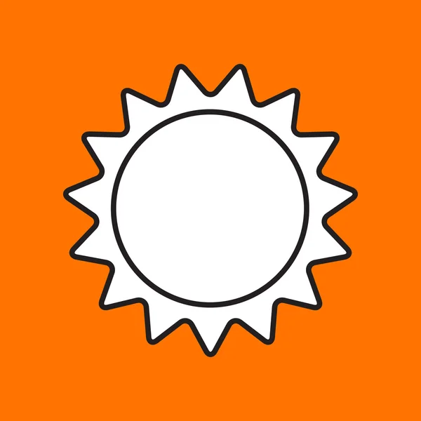 Icono de sol plano — Vector de stock