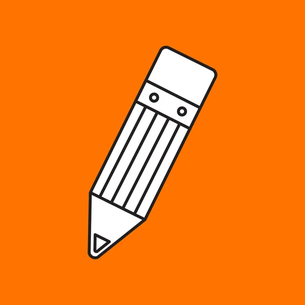 Düz kalem simgesi — Stok Vektör