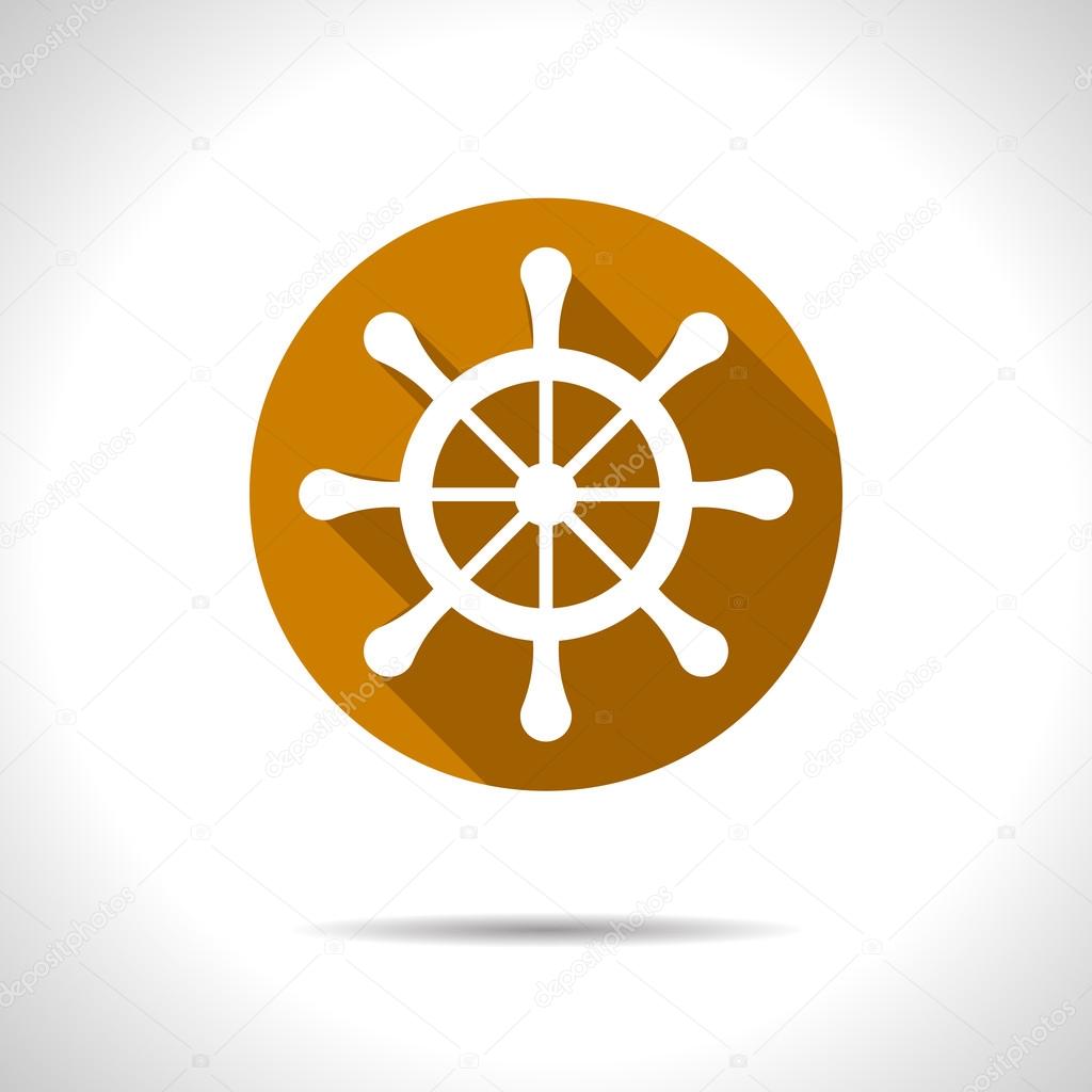 Flat wheel icon