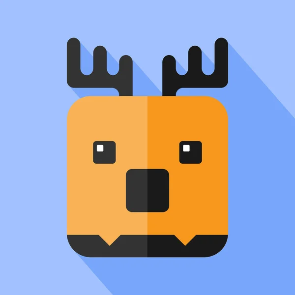 Čtvereček jelen ikona — Stockový vektor