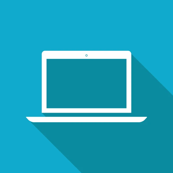 Flat laptop icon — Stock Vector