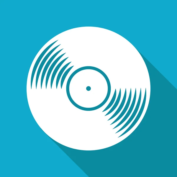 Platte vinyl pictogram — Stockvector