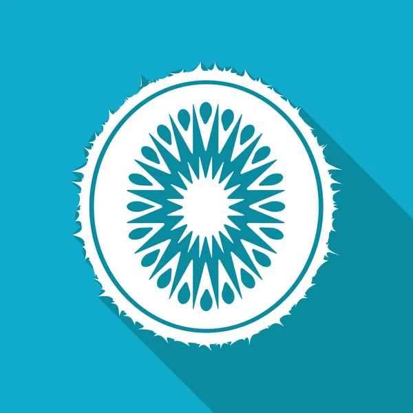 Platte kiwi pictogram — Stockvector
