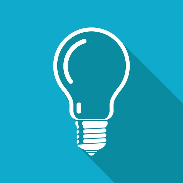 Flat lightbulb icon — Stock Vector