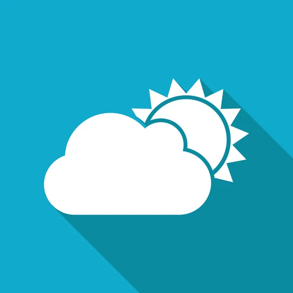 Flat cloudiness icon — Stock Vector