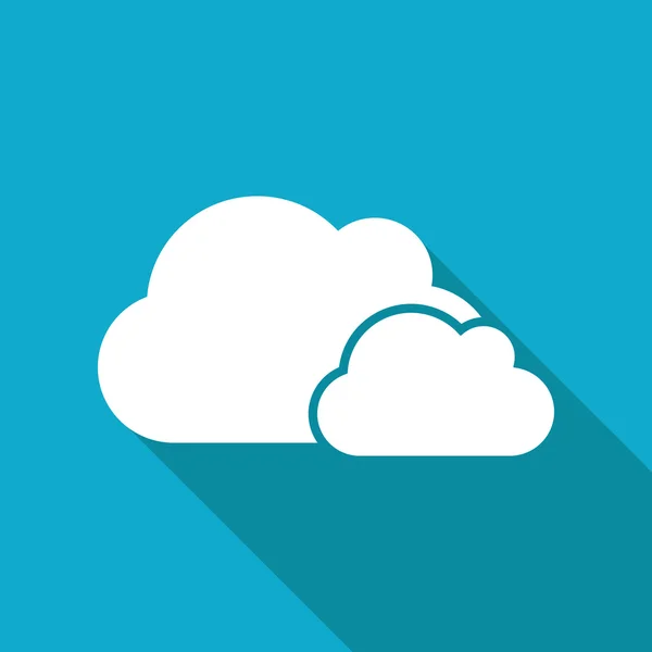 Flat clouds icon — Stock Vector