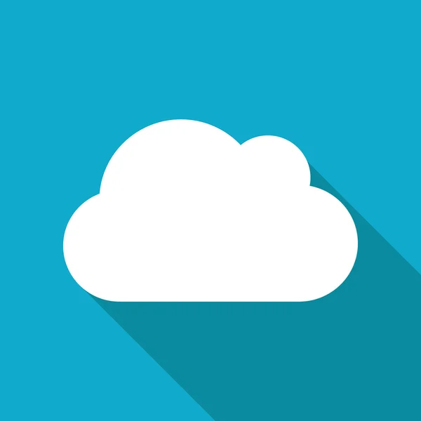 Icono de nube plana — Vector de stock