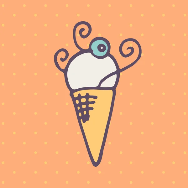 Морозиво в плоскому стилі — стоковий вектор
