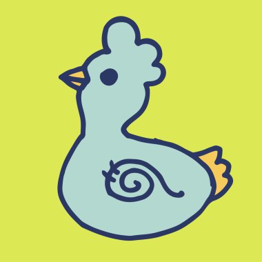 Doodle tavuk Paskalya için