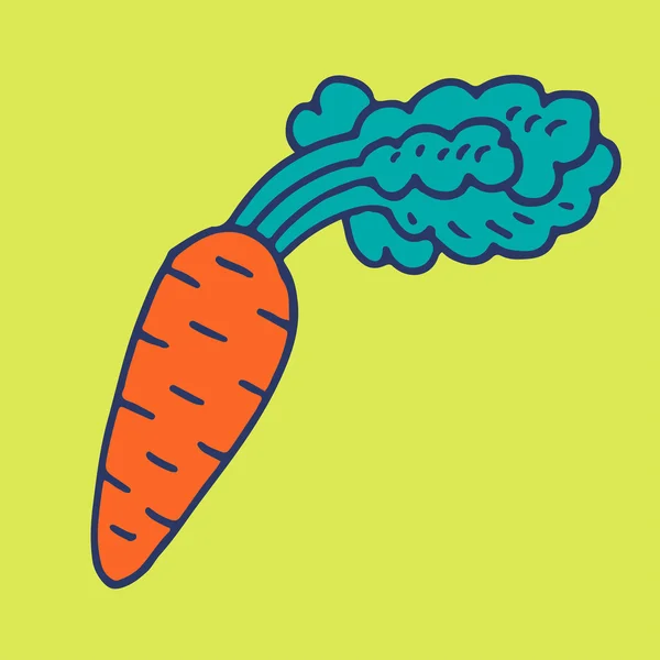 Zanahoria garabato dibujada a mano . — Archivo Imágenes Vectoriales