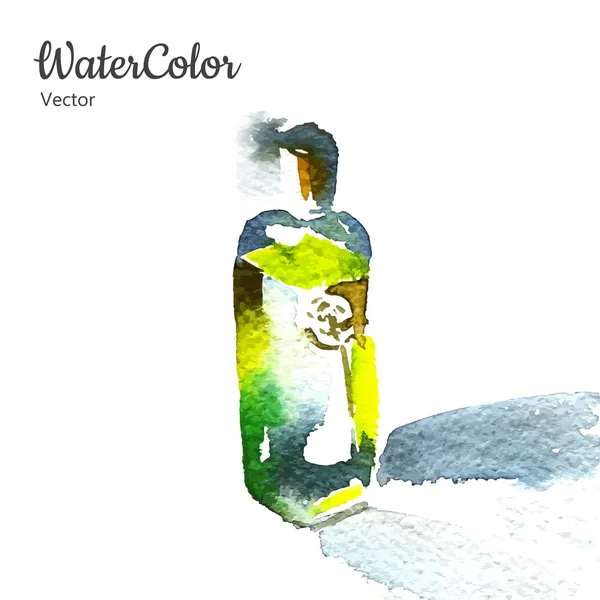 Skleněná lahvička parfému — Stockový vektor