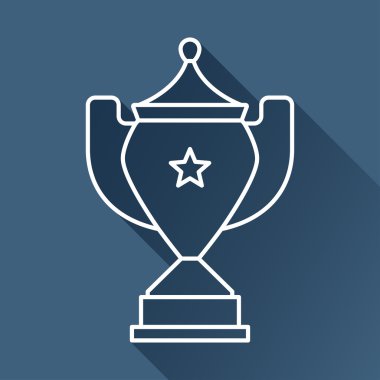 Düz anahat kupa kadehi simgesi