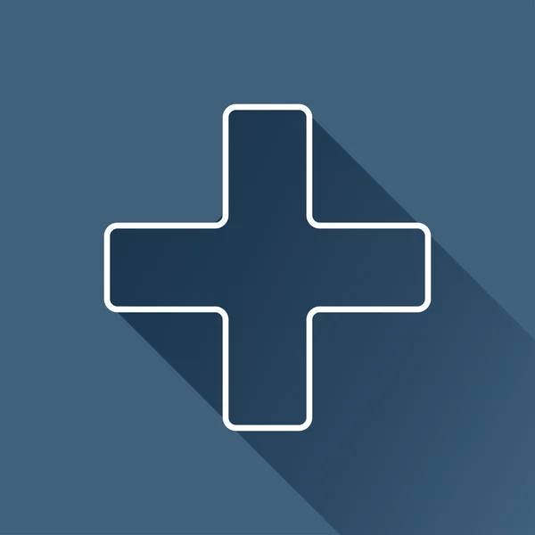 Płaski krzyż ikona — Wektor stockowy