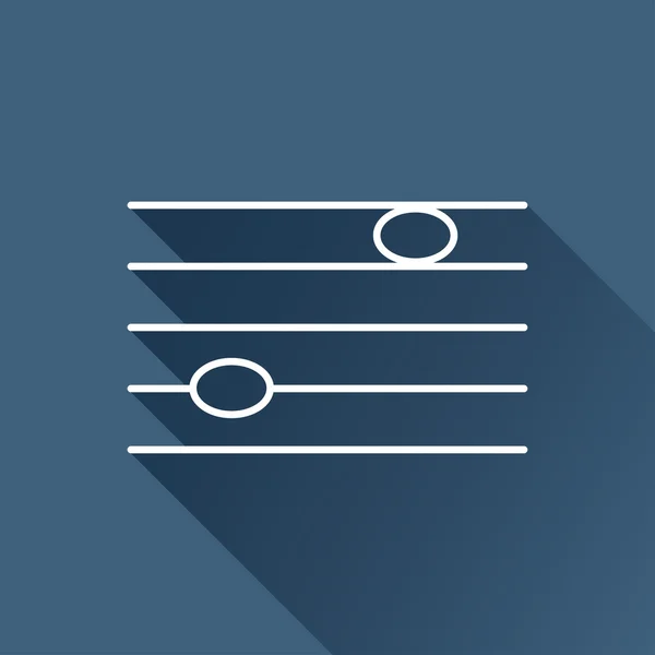 Muziek platte pictogram — Stockvector