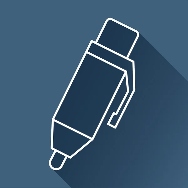 Platt penna ikon — Stock vektor