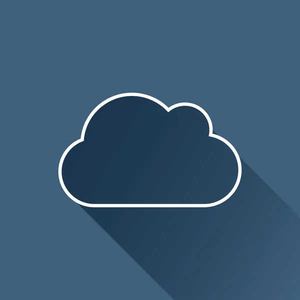 Icono de nube plana — Vector de stock