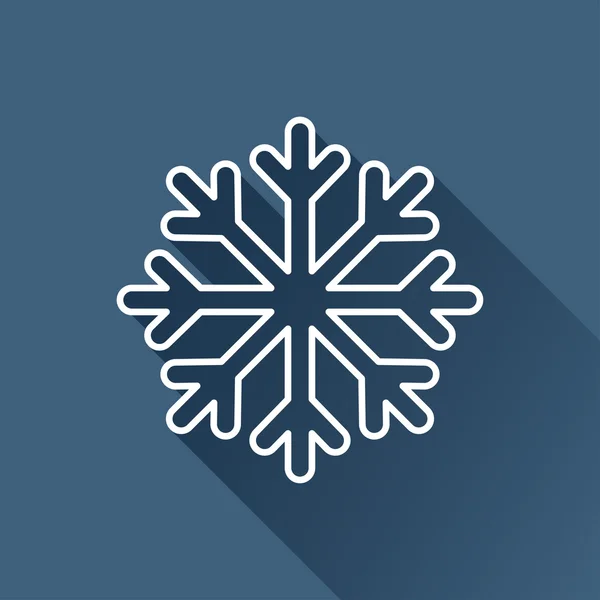 Icono plano copo de nieve — Archivo Imágenes Vectoriales