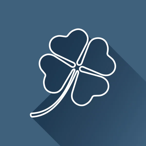 Flat clover icon — Stock Vector