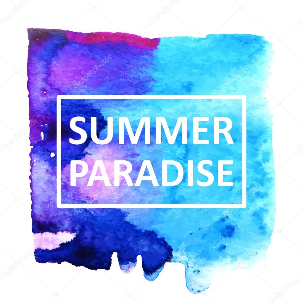 Background with text summer paradise