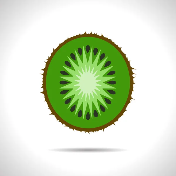 Green kiwi icon — Stock Vector