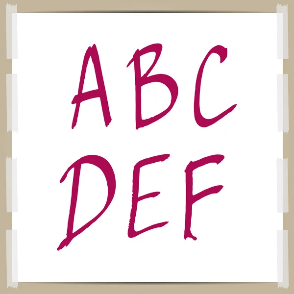 Alfabeto disegnato a mano — Vettoriale Stock
