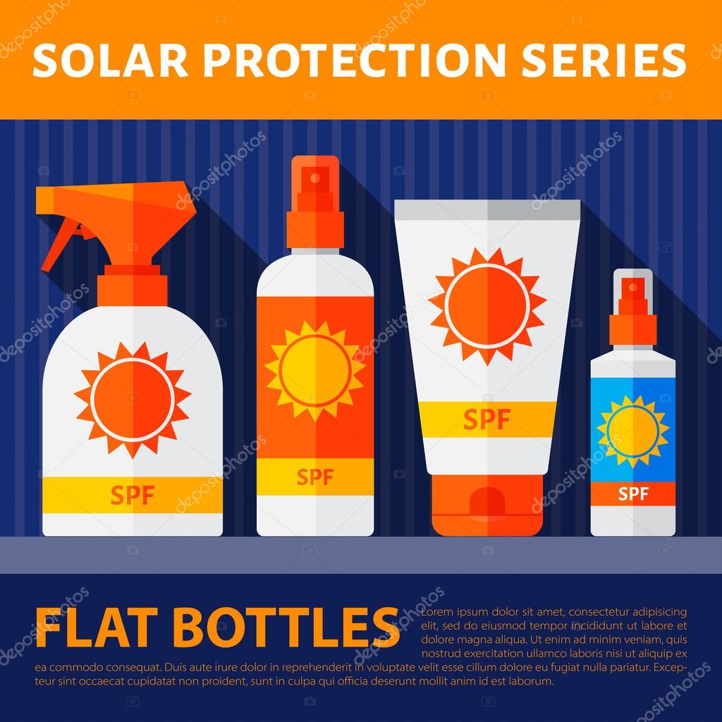 bottles  with solar protection