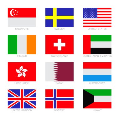 set of the flags icons