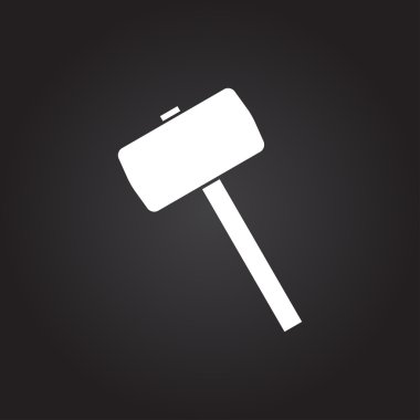 Vektör çekiç simgesi. Epsflat white0