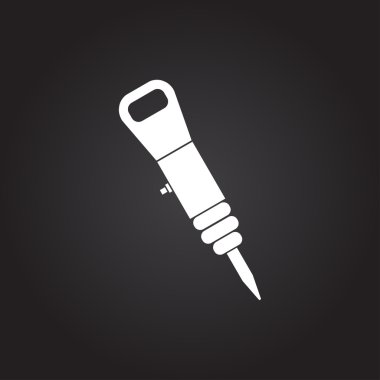 Vektör renk düz jackhammer simgesi