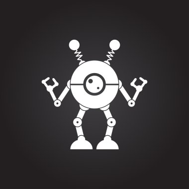 Vektör düz renk robot oyuncak