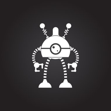 Vektör düz renk robot oyuncak