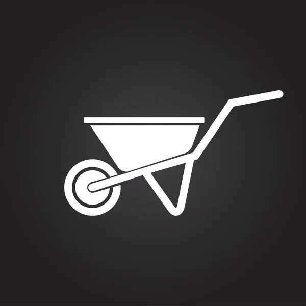 Vektor färg platta barrow icon — Stock vektor