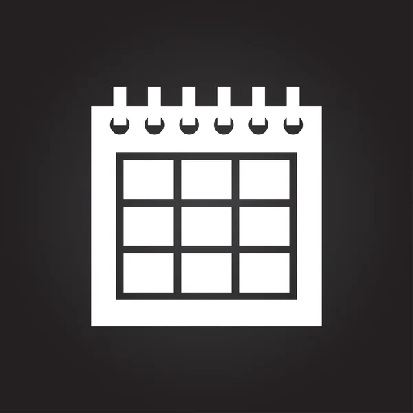 Icona del calendario vettoriale. Epsflat bianco0 — Vettoriale Stock